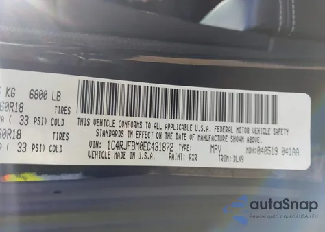 2014 Jeep Grand Cherokee Limited z USA, uszkodzony, nr VIN 1C4RJFBM0EC431872